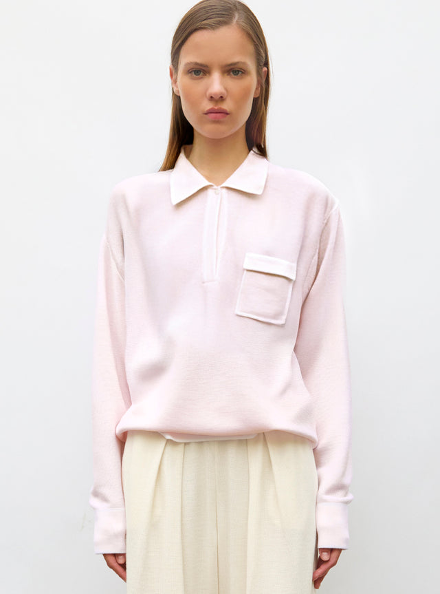 chemise maille col gansé - Image principale