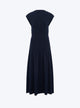 Long dress in smocked knit