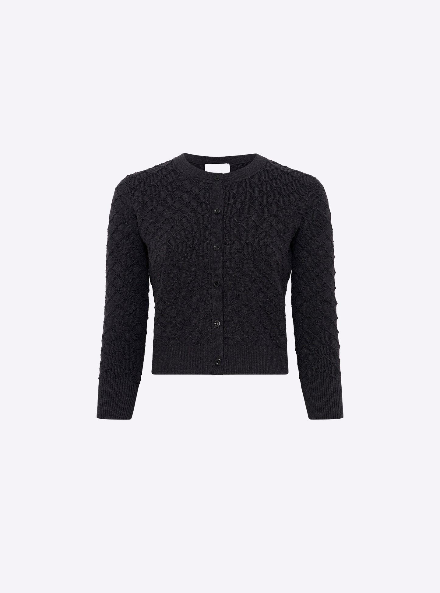 cardigan en maille boutis anthracite - Molli