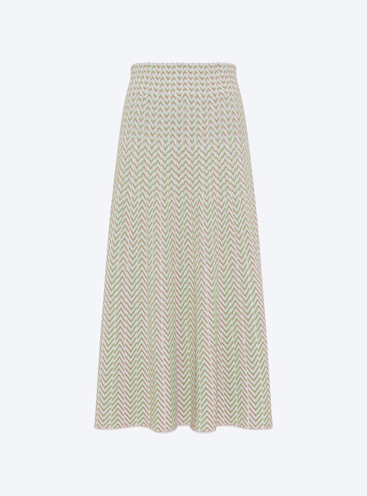 Jupe réversible fins chevrons vert multi - Molli