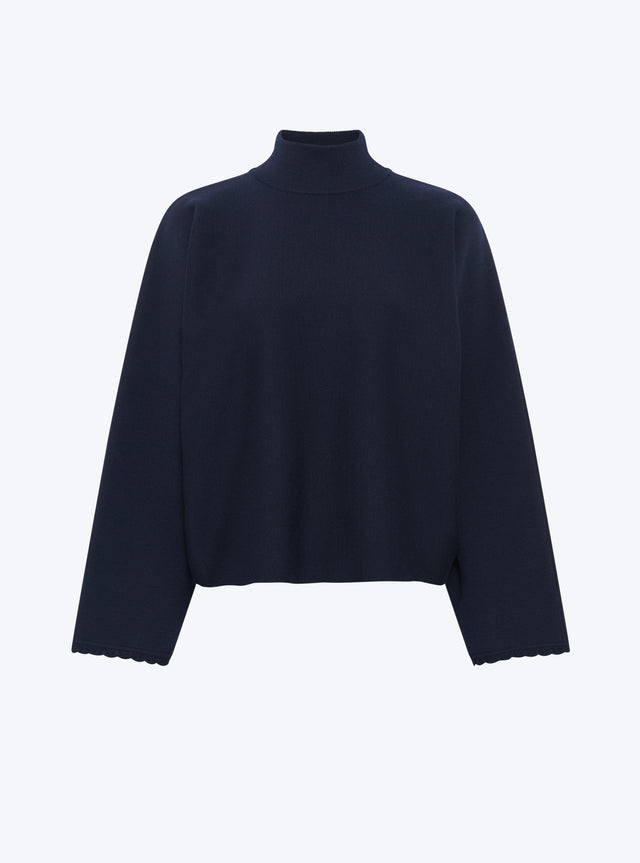 Wide couture knit top - Image principale