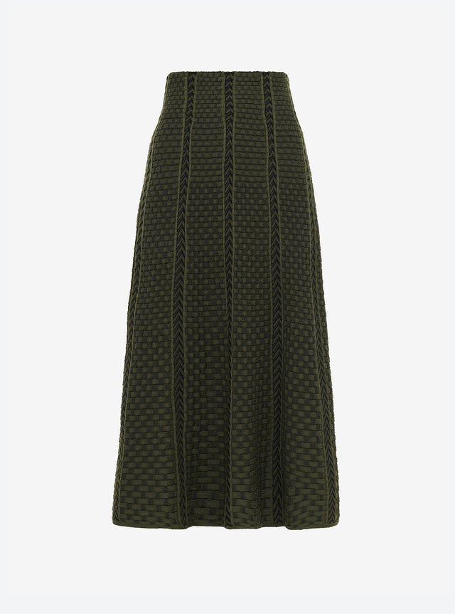 basket-weave knit skirt - Image principale