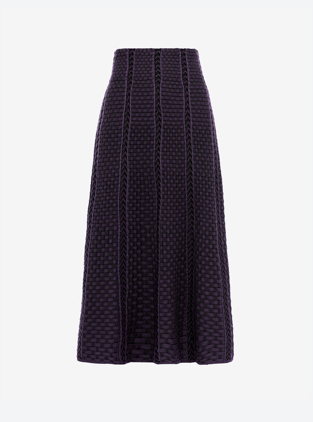 basket-weave knit skirt - Image principale