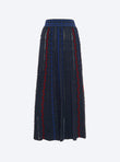 Long dotted-swiss knit skirt