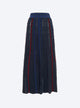 Long dotted-swiss knit skirt