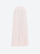 Long dotted-swiss knit skirt
