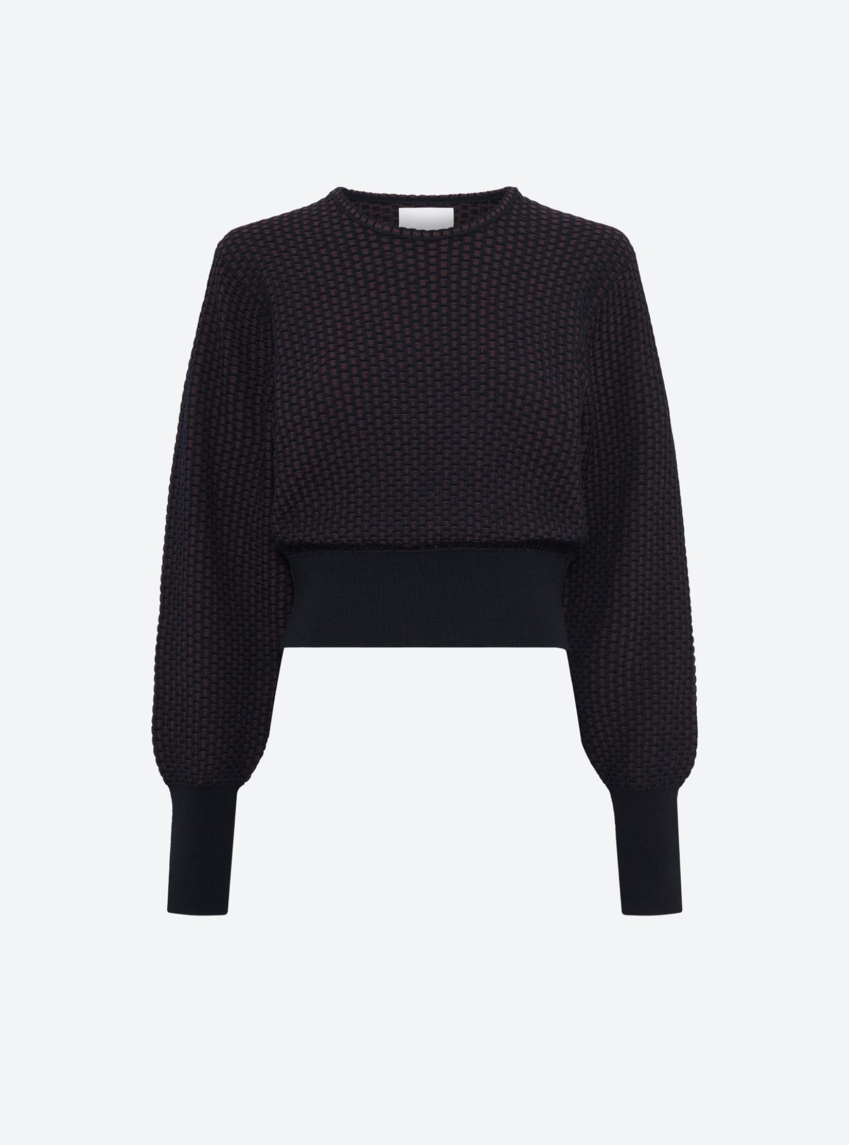 Top fin maille mini-cannage Nuit prune - Molli