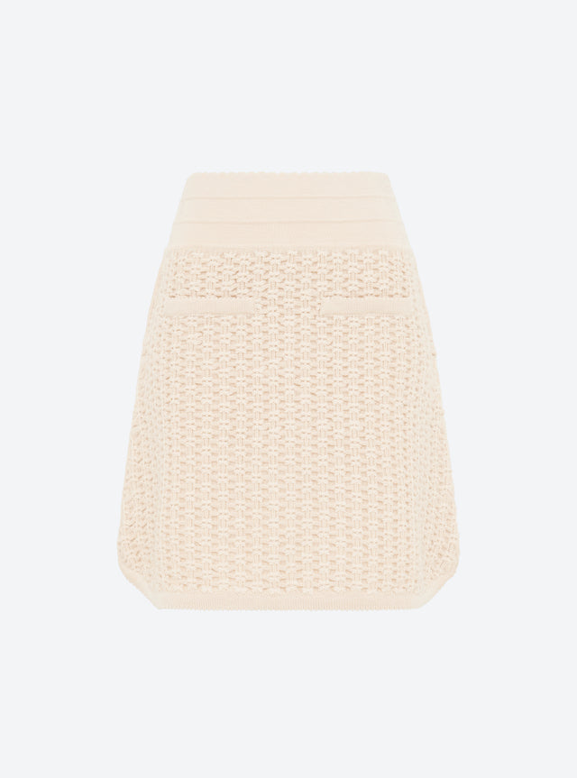 jupe courte maille tweedée - Image principale