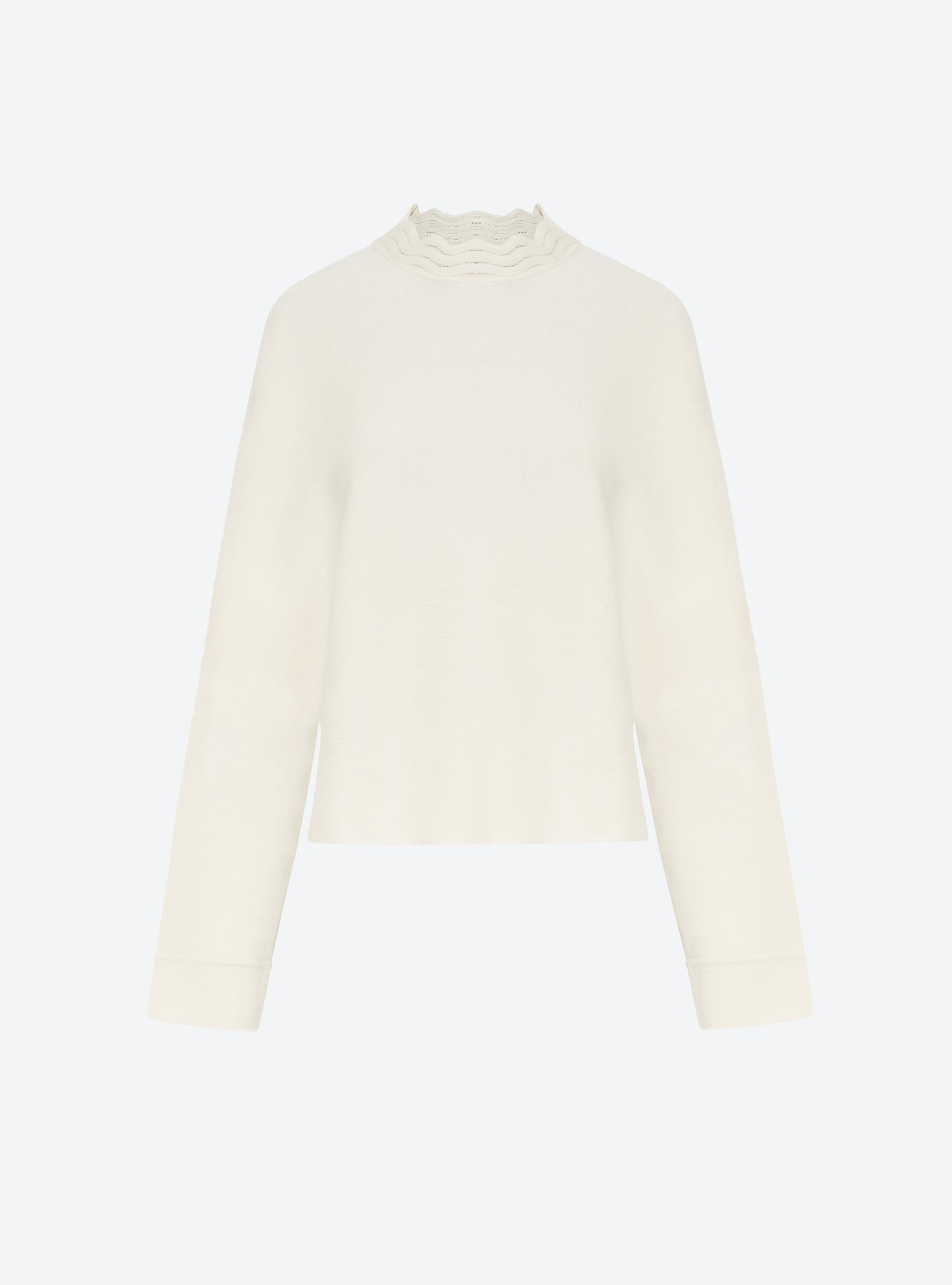 Top en maille de luxe Molli - Top couture col croquet naturel