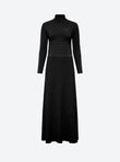 maxi pleated knit dress