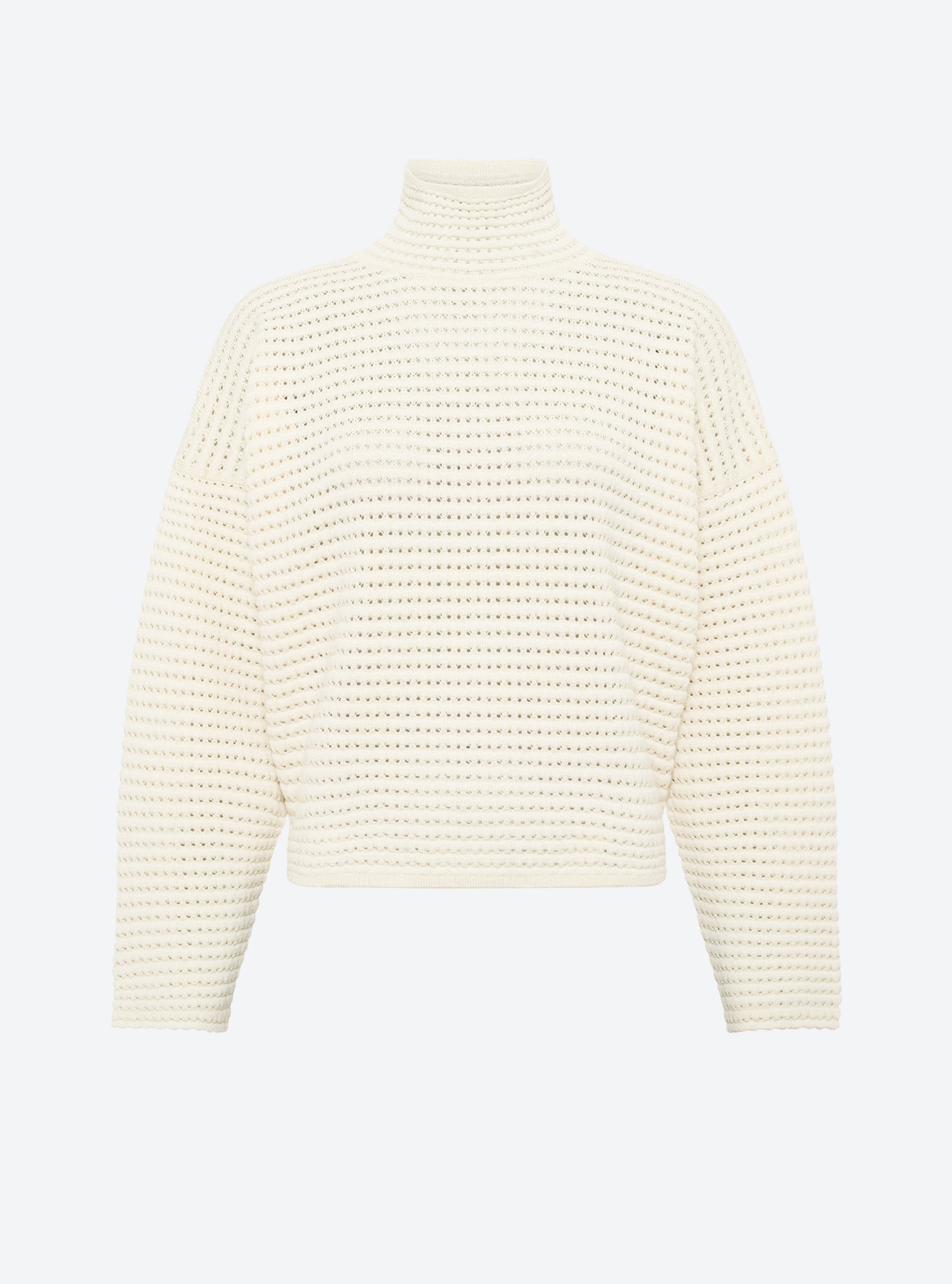 Pull maille résille de laine Naturel - Top de luxe