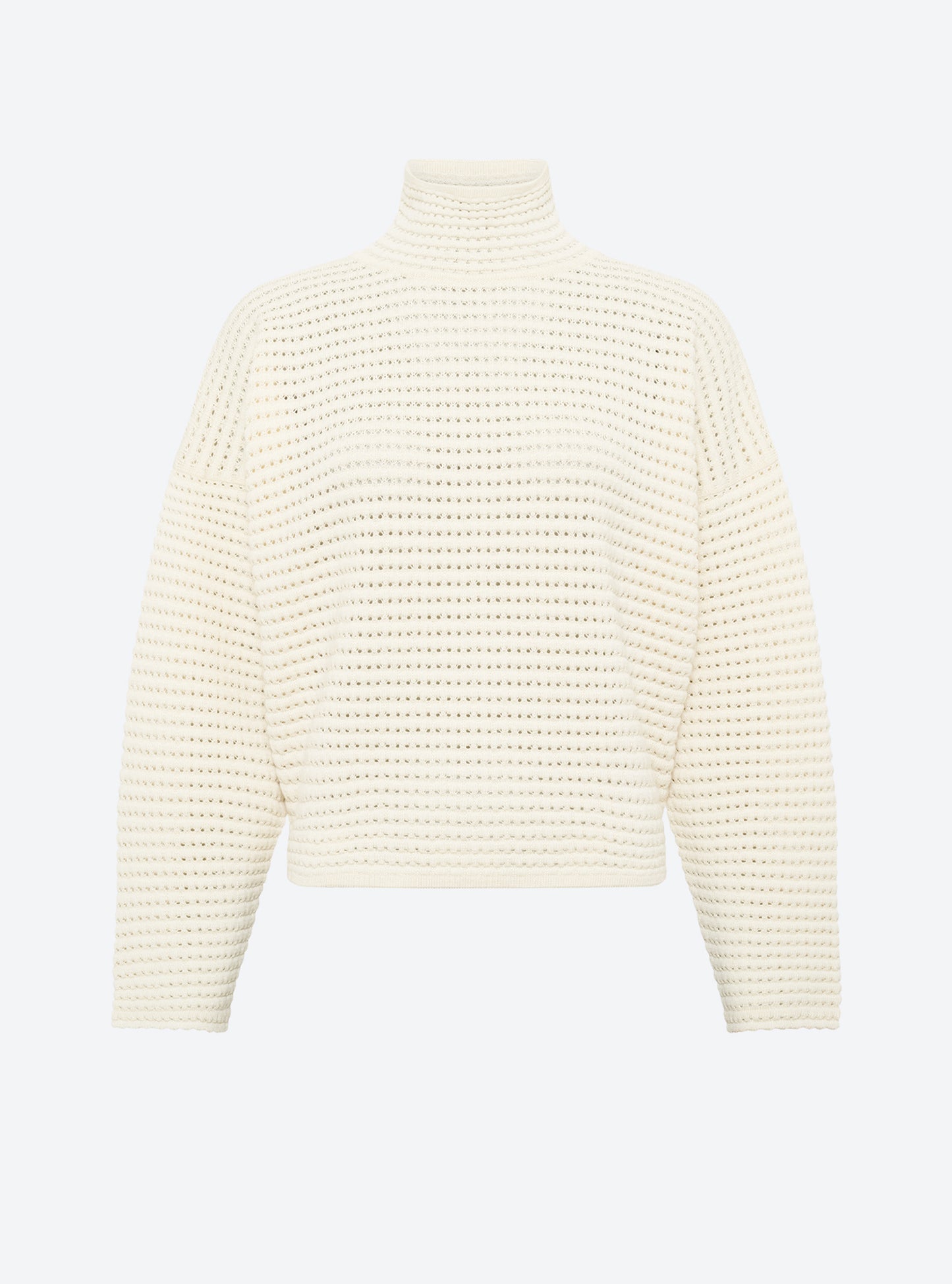 Pull maille résille de laine Naturel - Top de luxe
