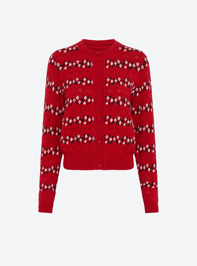 cardigan with flowers motifs - Image principale