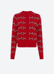 Cardigan with flowers motifs
