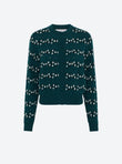 Cardigan with flowers motifs
