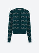 Cardigan with flowers motifs