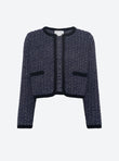 Short jacket in a tweed knit