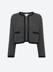 Veste courte maille tweedée
