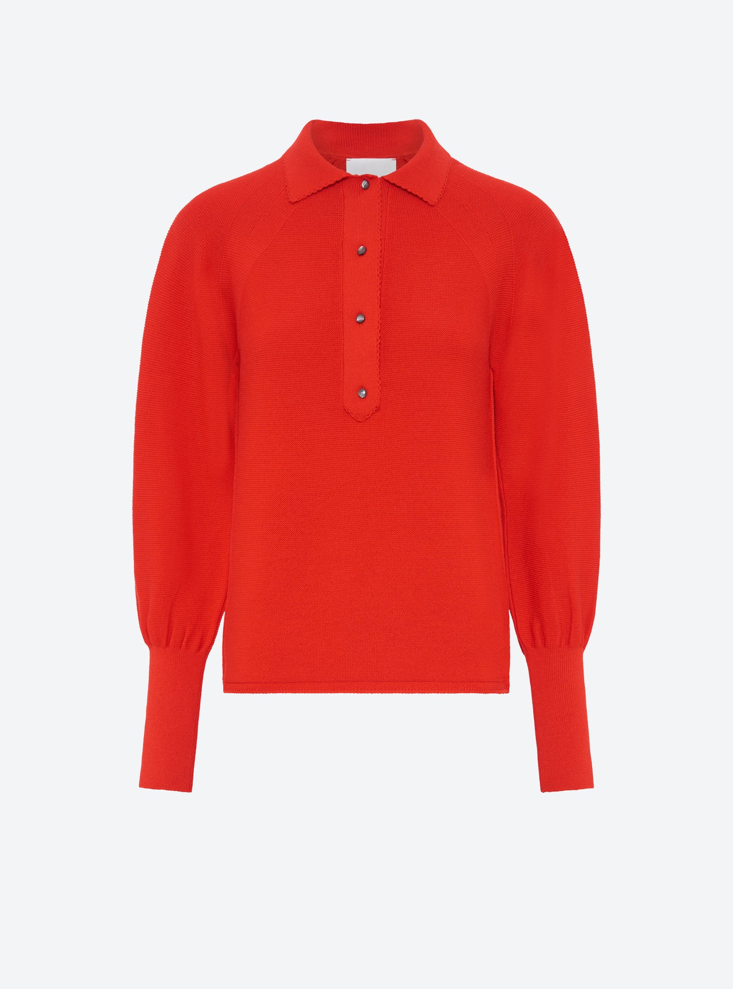 Polo fin finition picots Rouge vif - Polo de luxe