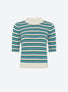fine knit top with colorful stripes