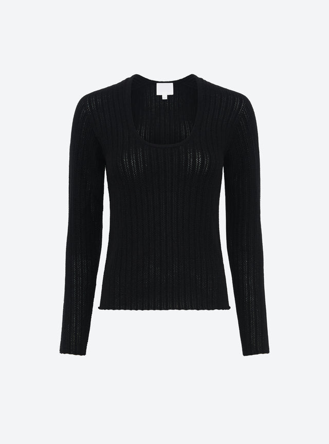 top décolleté maille pointelle - Image principale