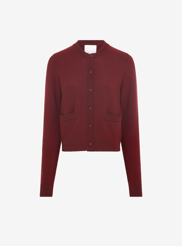 Garter-stitch knit cardigan - Image principale