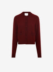 Garter-stitch knit cardigan