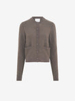 Garter-stitch knit cardigan