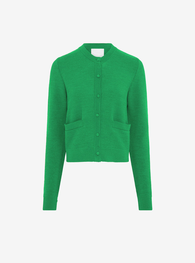garter-stitch knit cardigan - Image principale