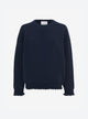 smocked edgings sweatshirt