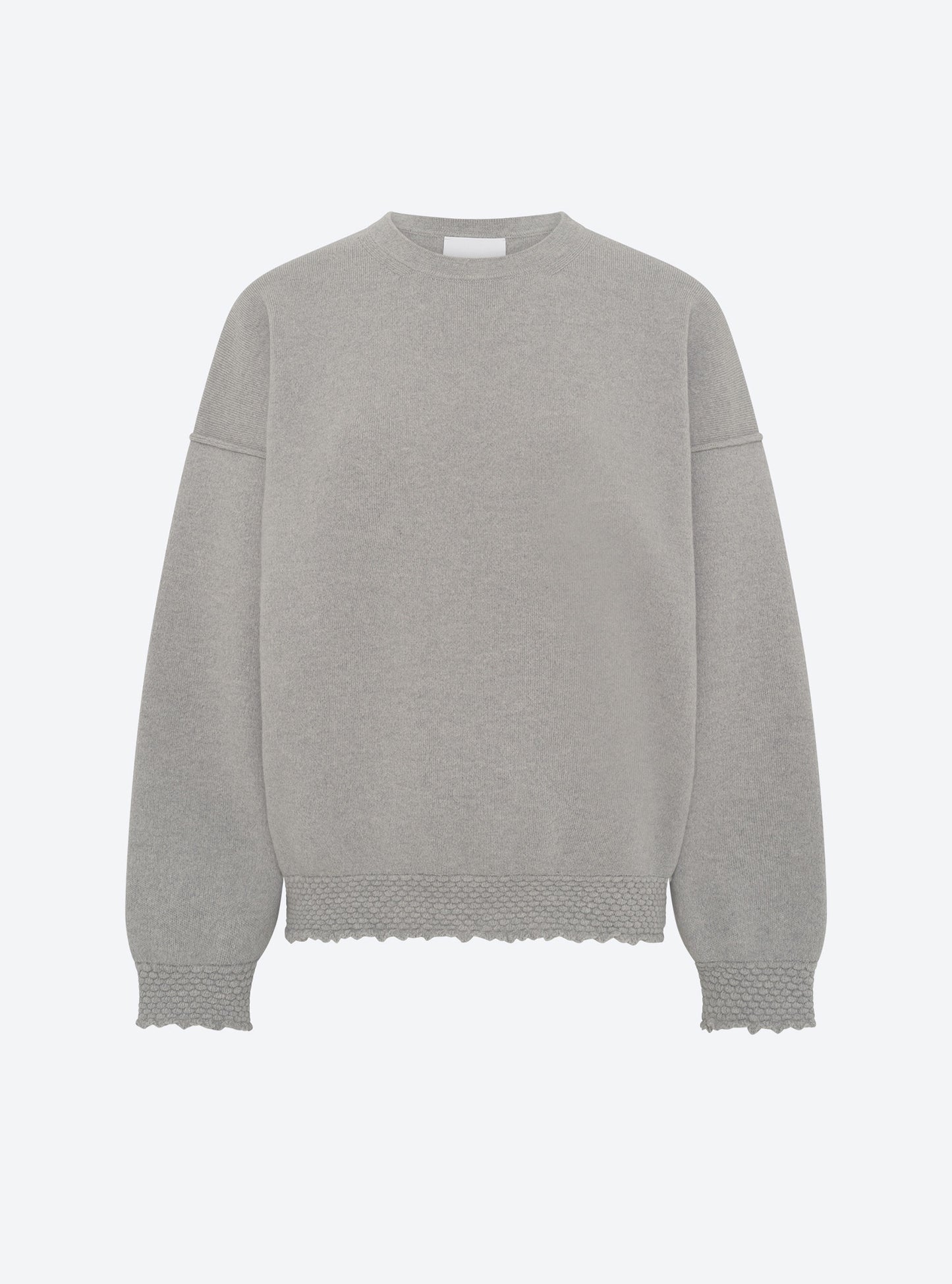 Sweat loose finitions smockées gris souris - Molli