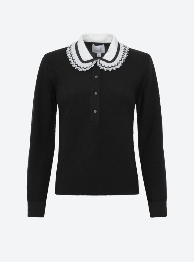 Chemise en maille col volanté - Image principale