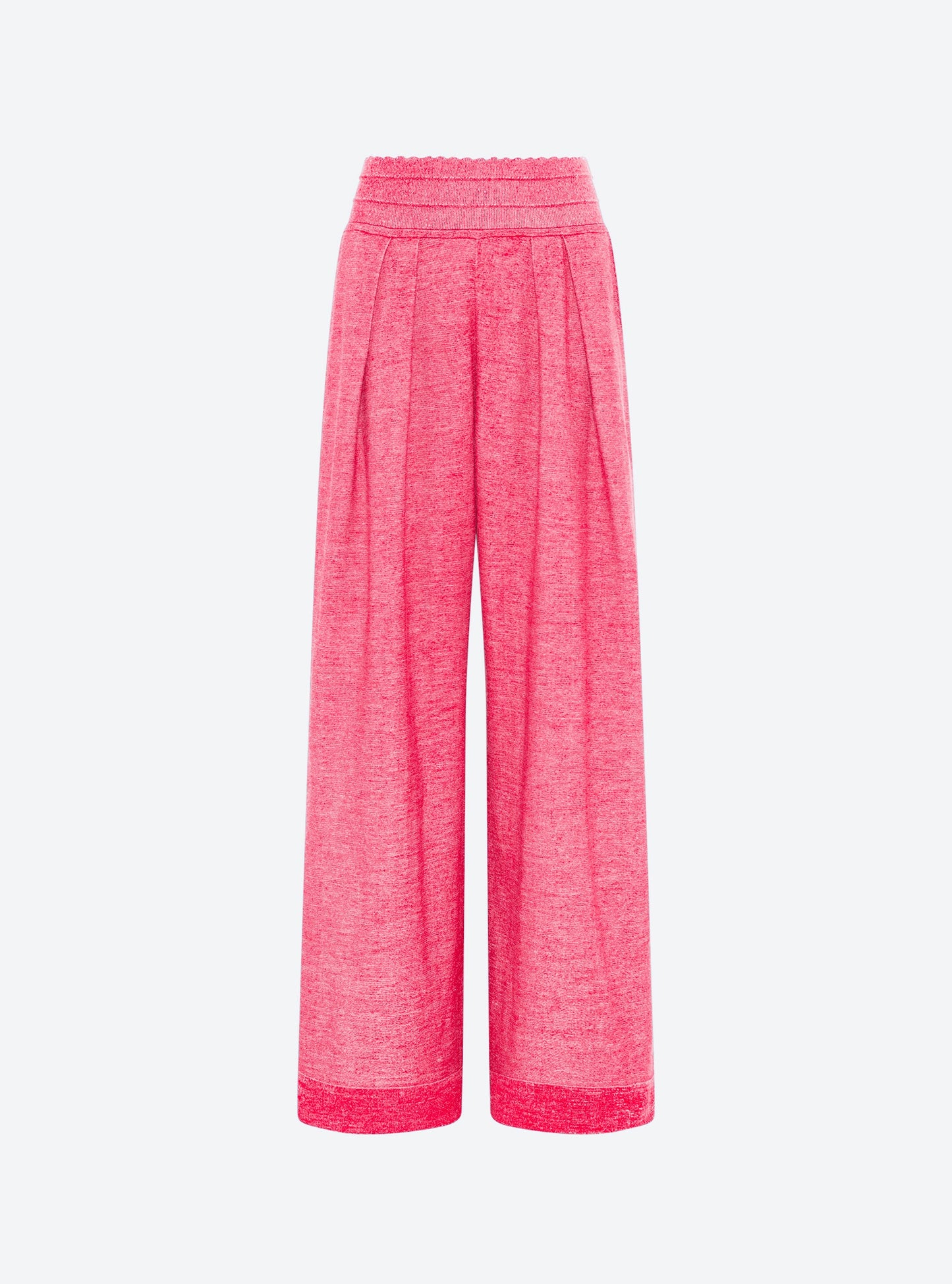 Pantalon en maille de luxe Molli - Pantalon fluide maille pink denim