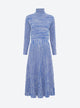 robe longue maille plissée
