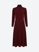 Long dress in pleated knit