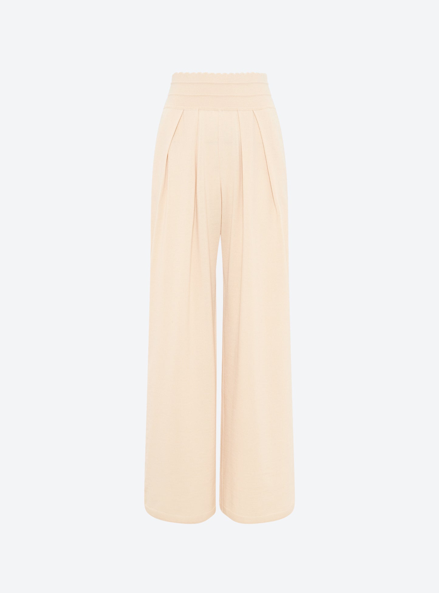 Pantalon de luxe femme - Pantalon fluide maille fine jersey Dune