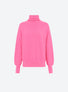 Top fin maille point mousse col montant Rose fluo - Molli