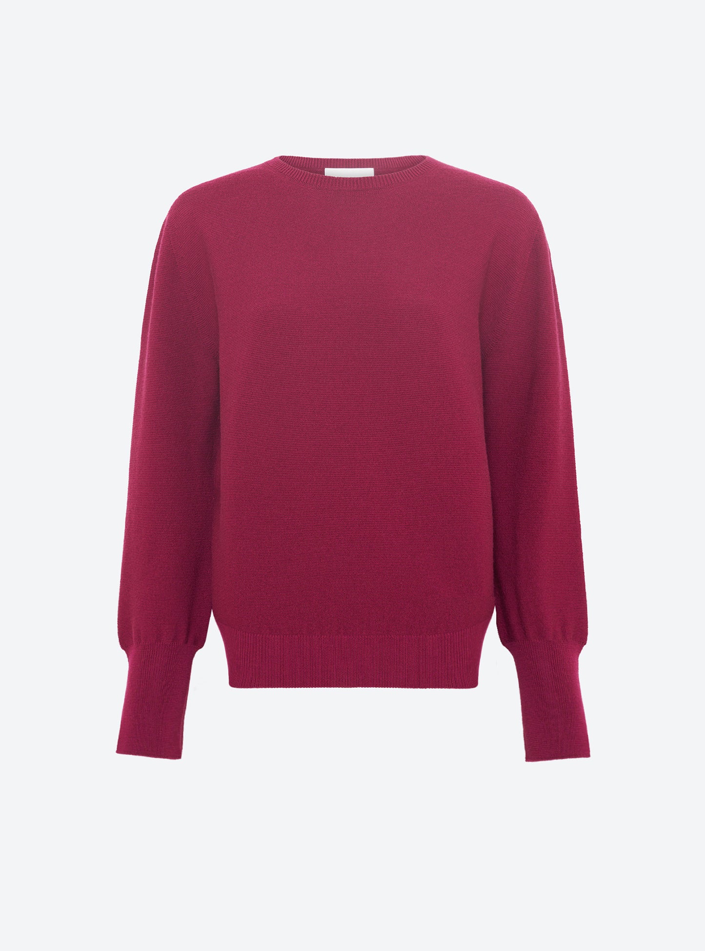 Top en maille de luxe Molli - Top fin à col rond manches longues vigne