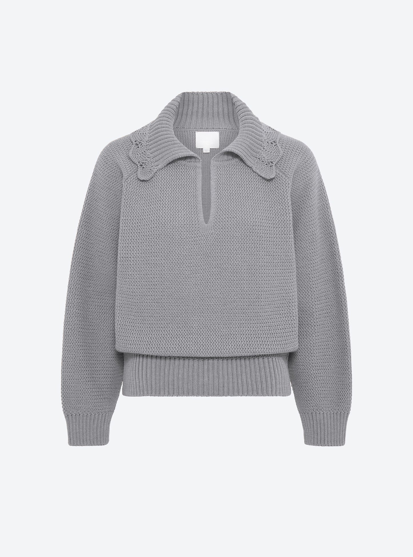 Vareuse en maille ondulée Gris moyen - Vêtement de luxe femme