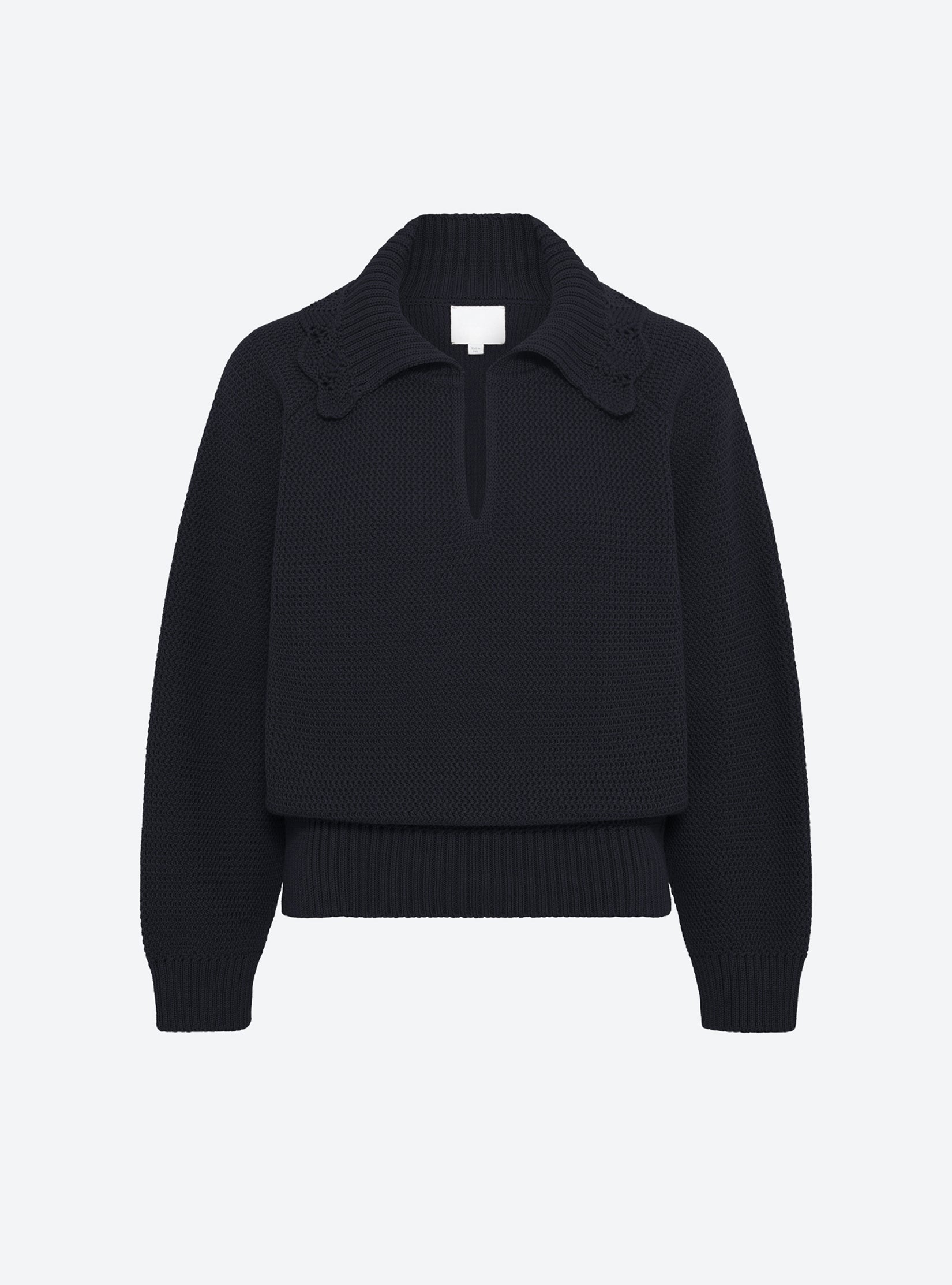 Vareuse en maille ondulée Nuit - Vêtement en maille de luxe Molli