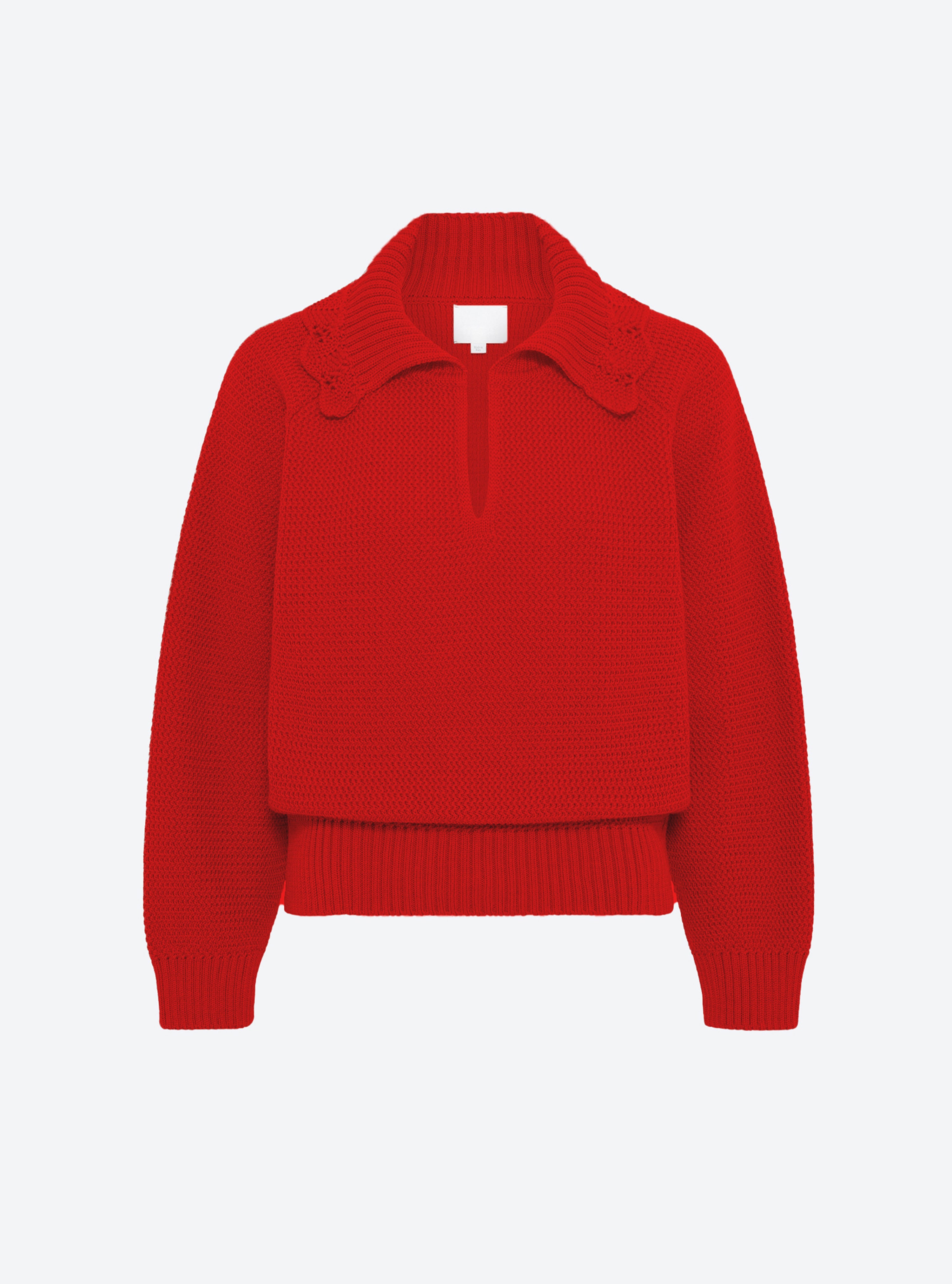 Vareuse en maille ondulée Rouge vif - Molli