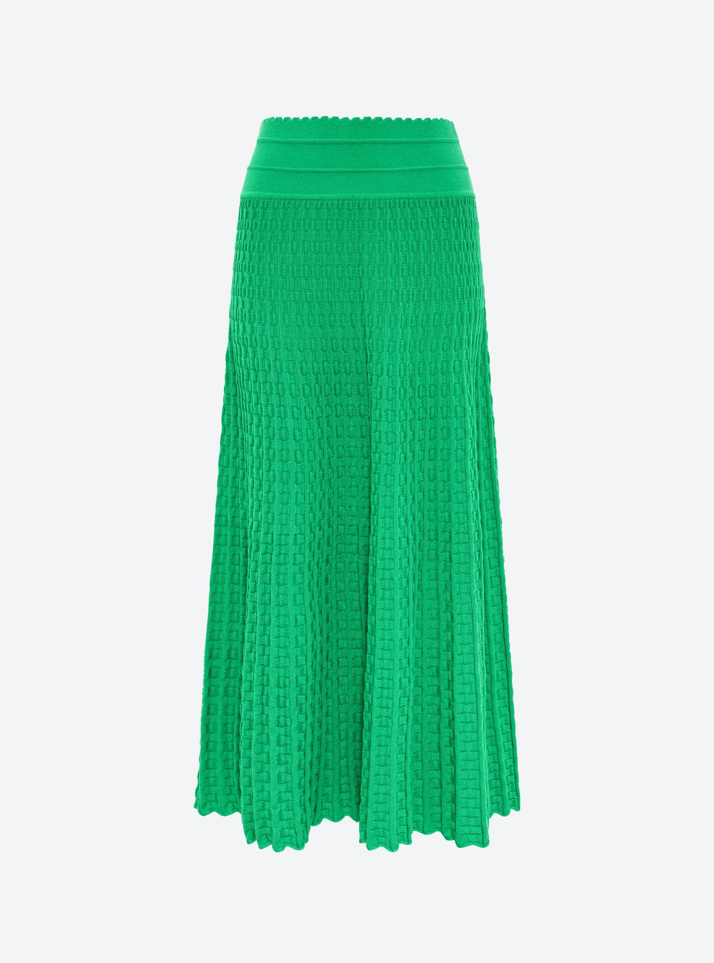 Jupe longue maille cannage Golf - Jupe de luxe