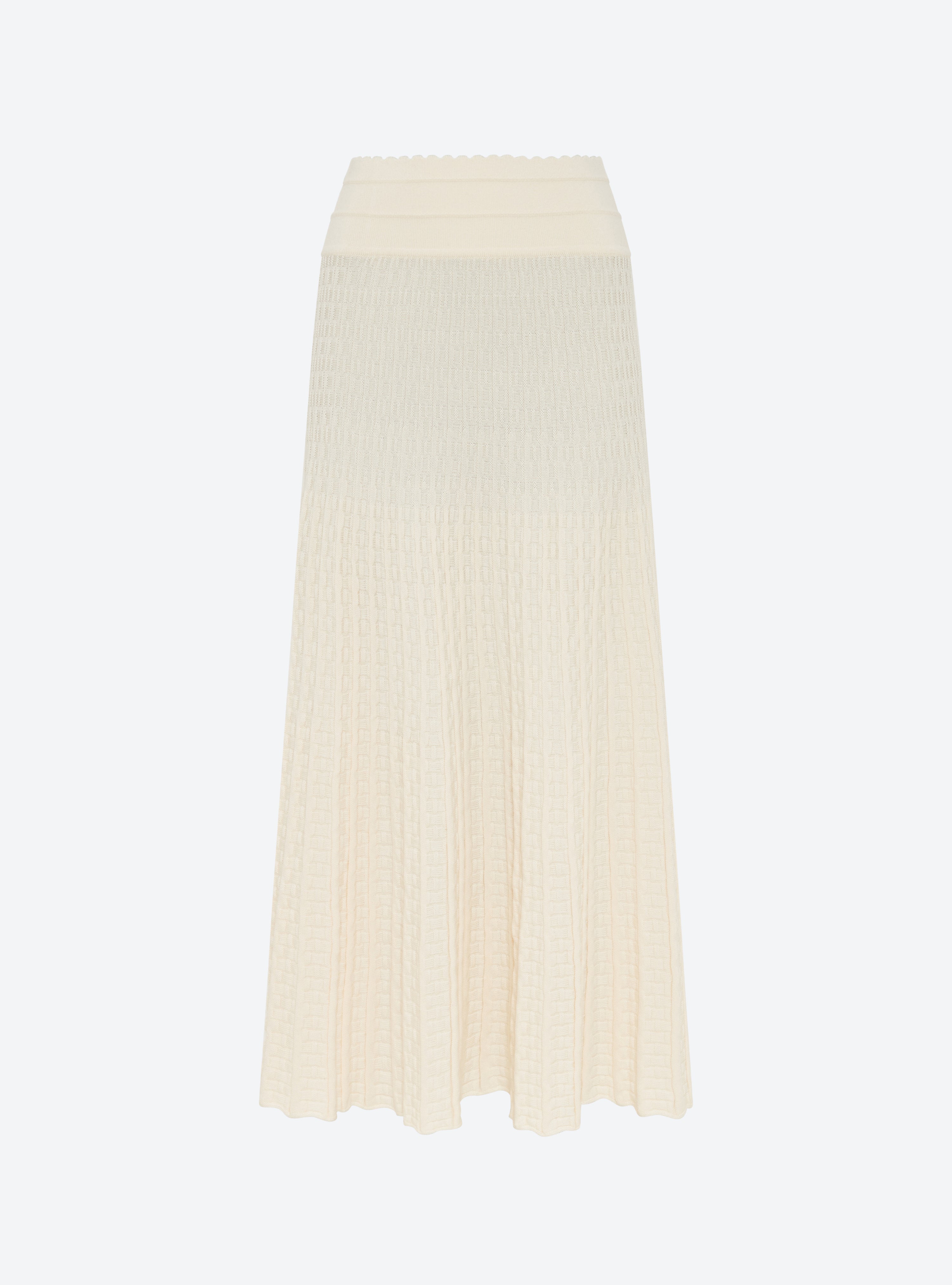 Jupe longue maille cannage naturel - Molli