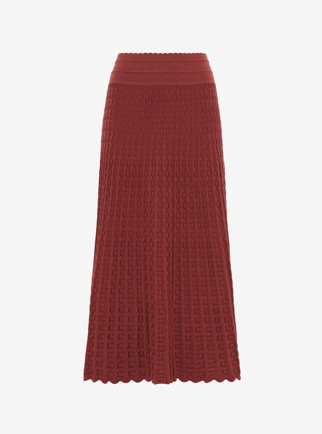 fluid skirt in cannage knit - Image principale