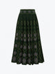 Fluid argyle knit skirt