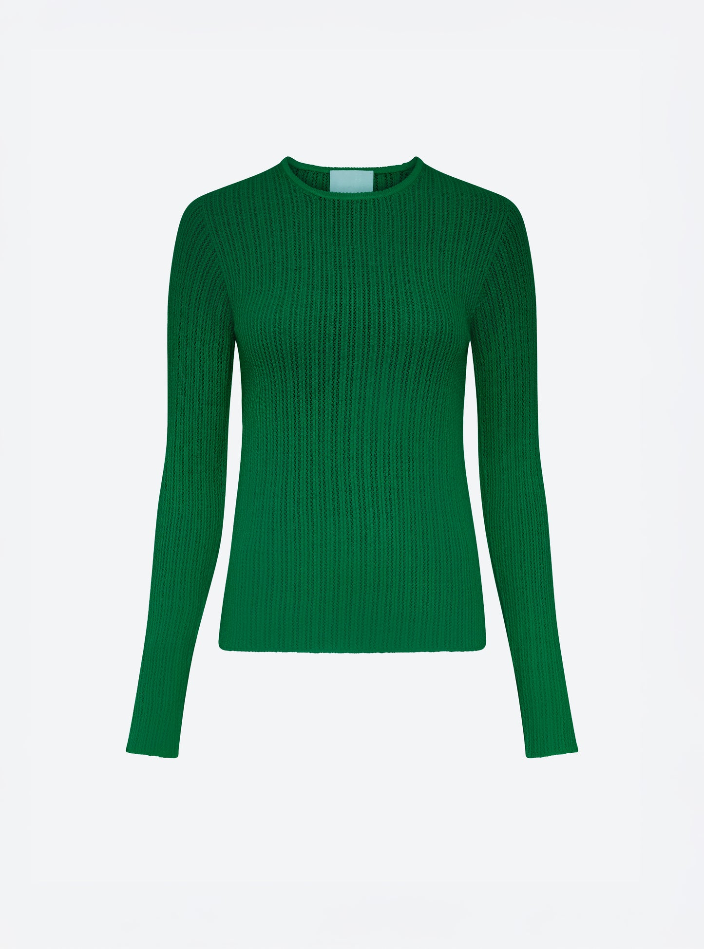 Top fin maille pointelle chlorophylle - Molli_packshot