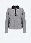 Chemise maille col croquet