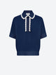 Top ample maille col croquet