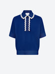 Top ample maille col croquet