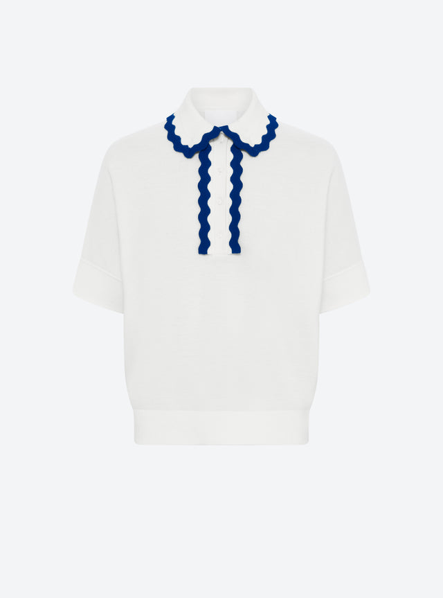 Top ample maille col croquet - Image principale